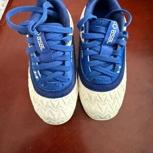 Toddler baseball Blue and White cleats